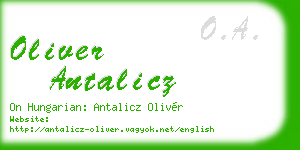 oliver antalicz business card